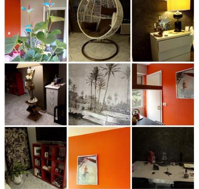Chambre stylée, au calme et très claire : Vue sur parc.